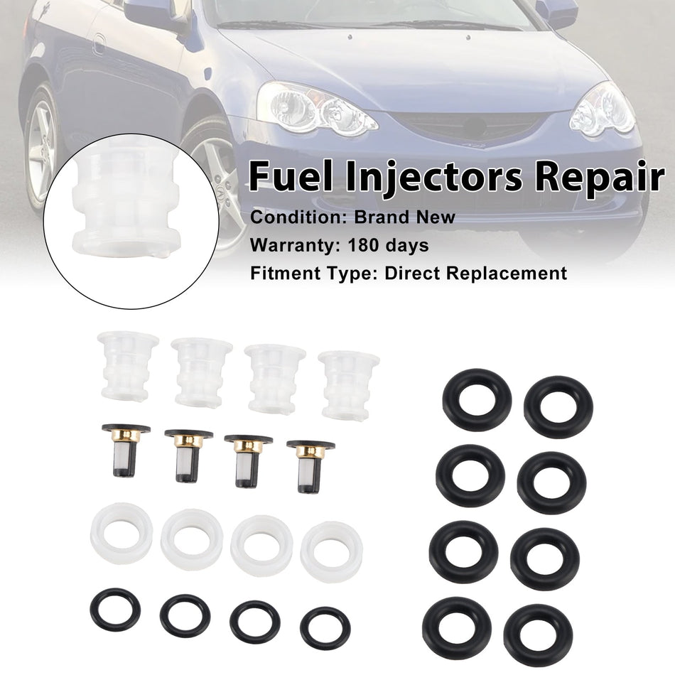 2002-2004 Acura RSX 2.0L-L4 4PCS 燃料インジェクターリビルドキット 16450-PNE-G01