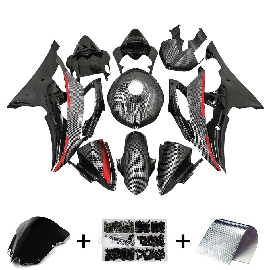 インジェクションフェアリングキット ボディワーク プラスチック ABS ヤマハ YZFR6 YZF-R6 2008-2016用