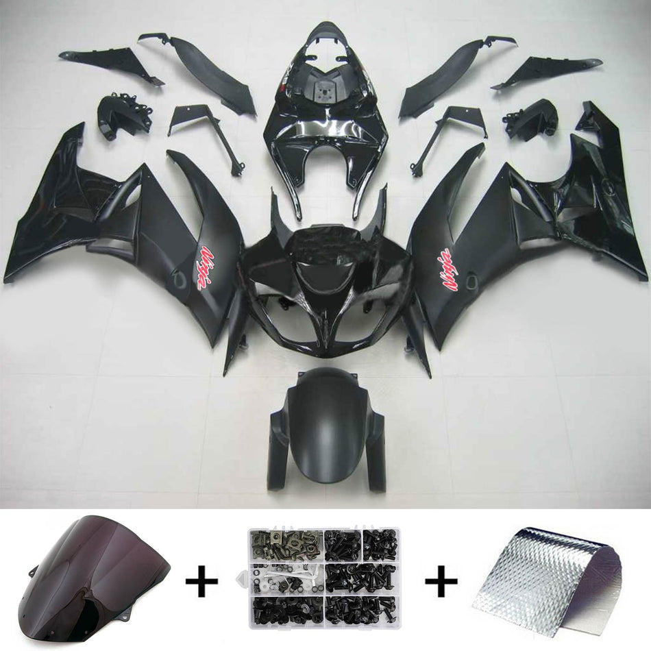 2009-2012 カワサキ ZX6R 636 Amotopart インジェクションフェアリングキット ボディワーク プラスチック ABS #107