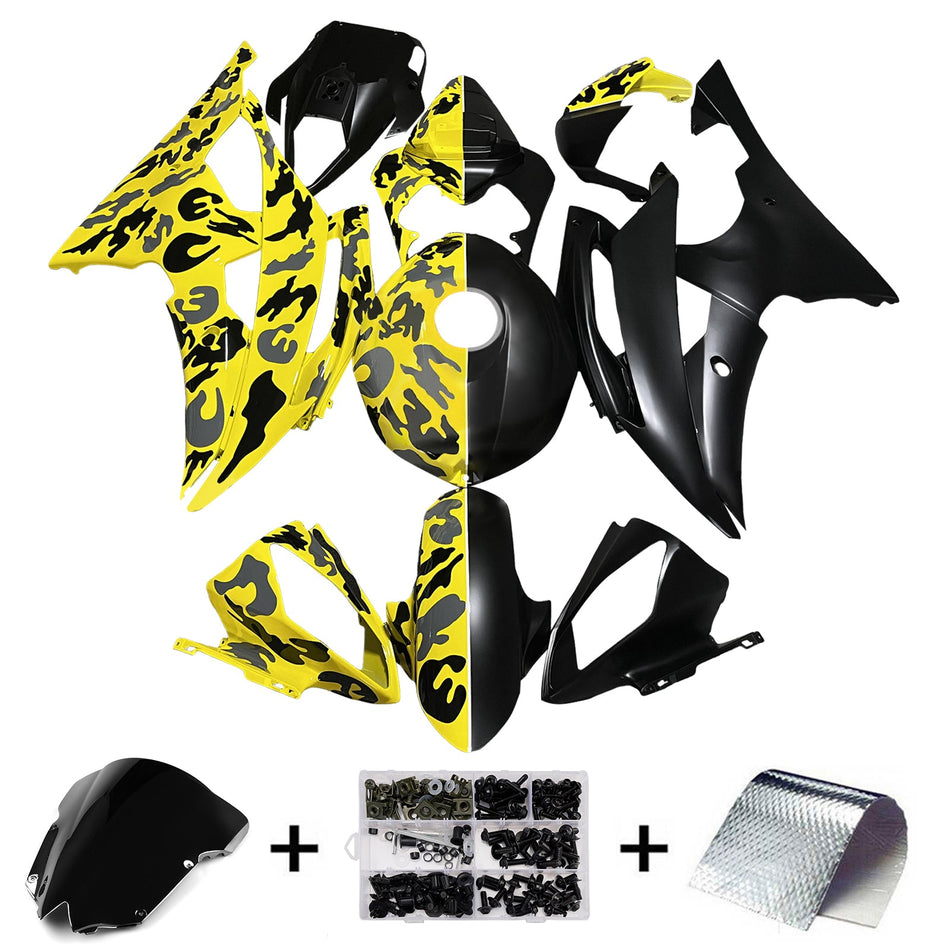 インジェクションフェアリングキット ボディワーク プラスチック ABS ヤマハ YZFR6 YZF-R6 2008-2016用