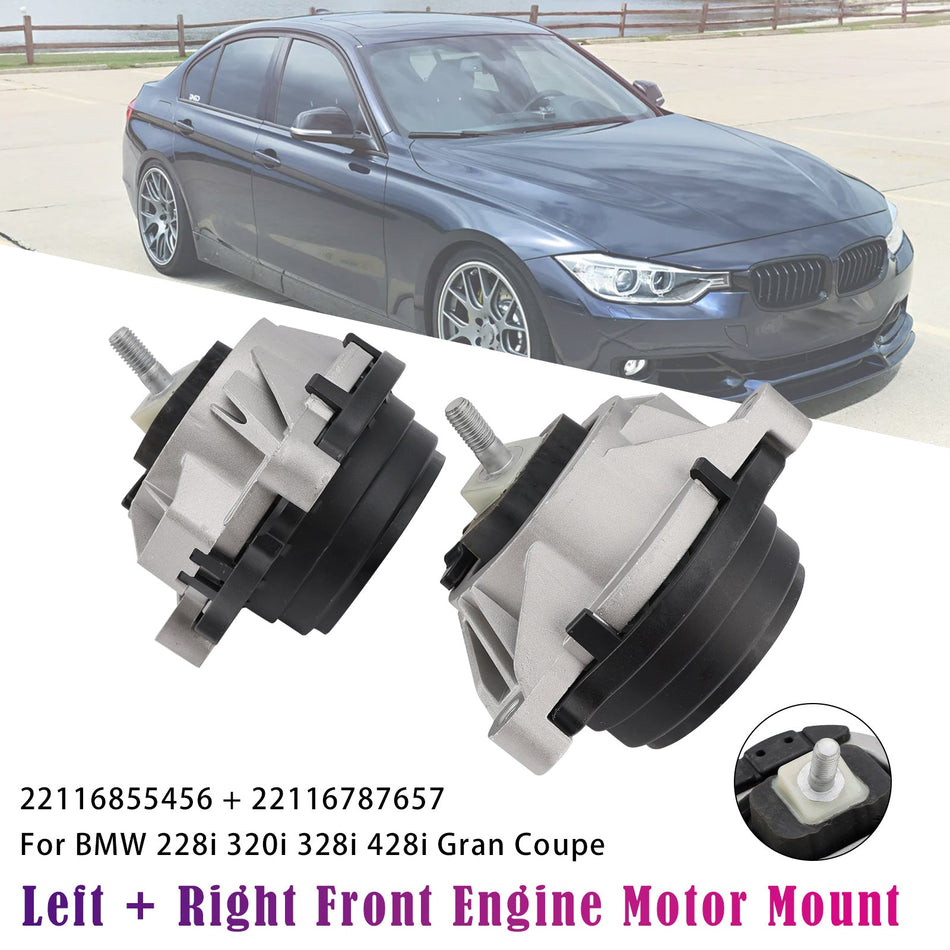 22116855456 BMW 228i F22/F23 2014-2016 L4 2.0L 左+右フロントエンジンモーターマウント