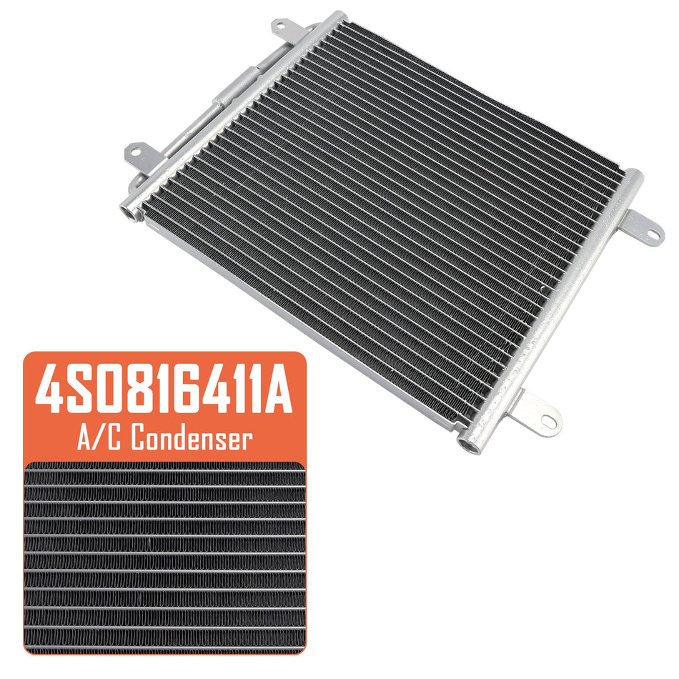 2020-2023年式アウディR8（レシーバードライヤーなし、ブラケット付き）用エアコンコンデンサー（ブラケット付き）4S0816411A