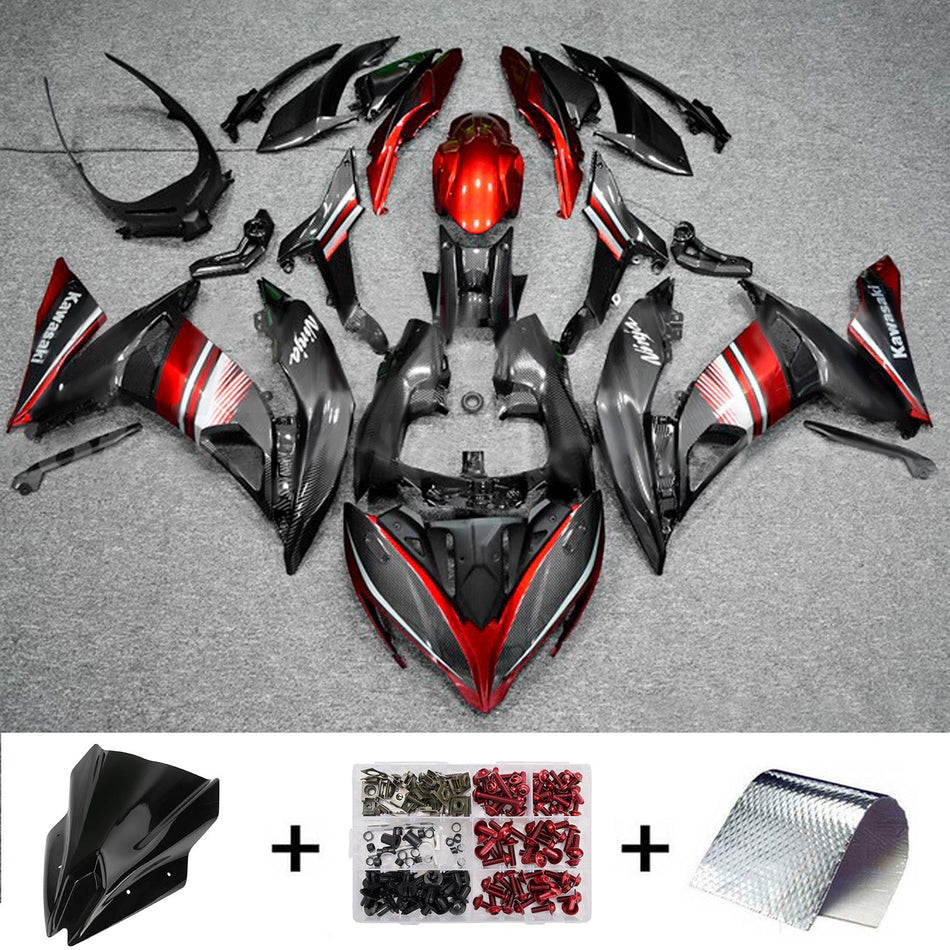 インジェクションフェアリングキット ボディワーク プラスチック ABS カワサキ ER-6F Ninja650R 2017-2019 に適合