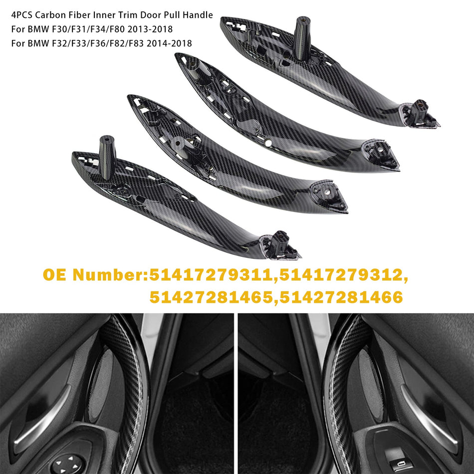 BMW F30 F80 F31 F32 F33 F35用 カーボンインナートリムドアプルハンドル 4個