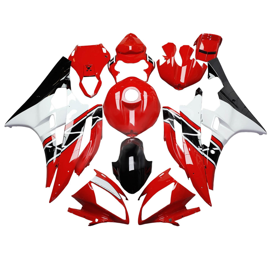 インジェクションフェアリングキット ボディワーク プラスチック ABS ヤマハ YZFR6 YZF-R6 2006-2007用