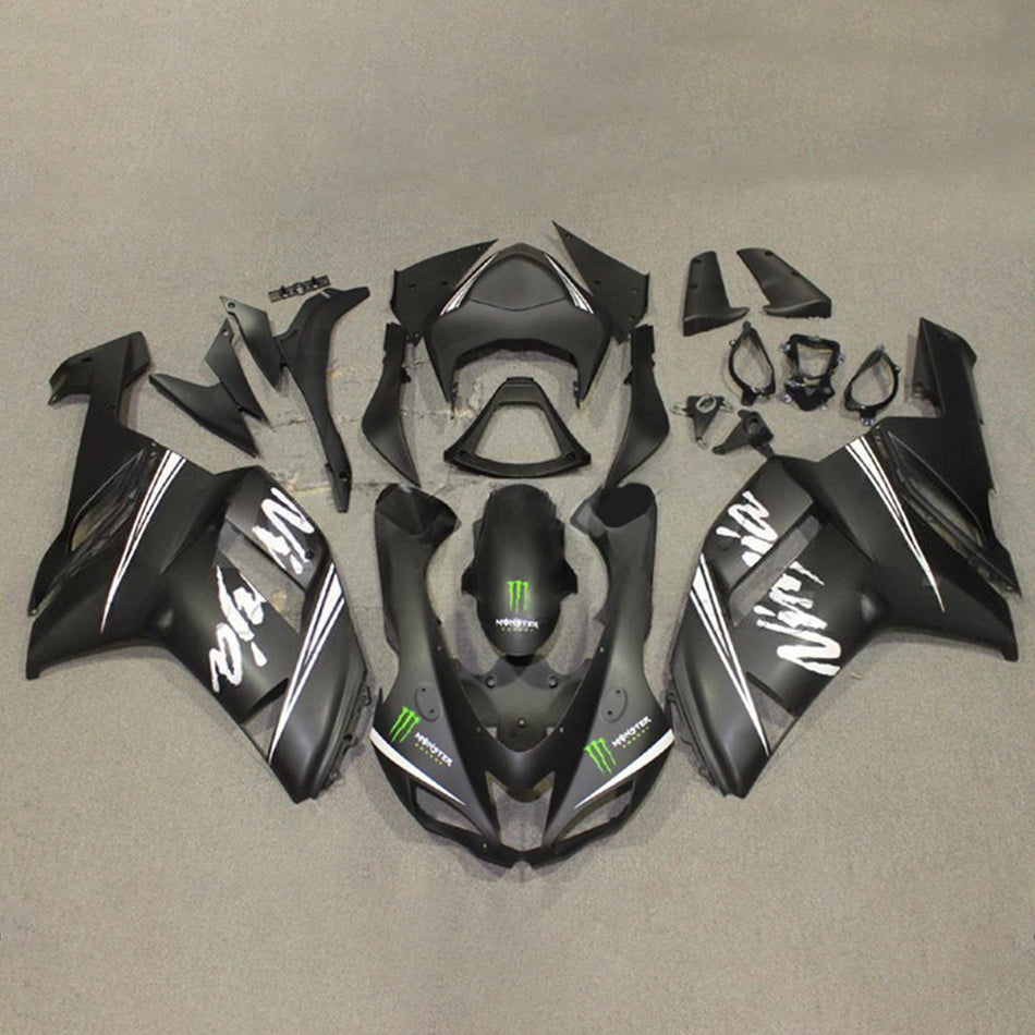 インジェクションフェアリングキット ボディワーク プラスチック ABS カワサキ ZX6R 636 2007-2008 に適合