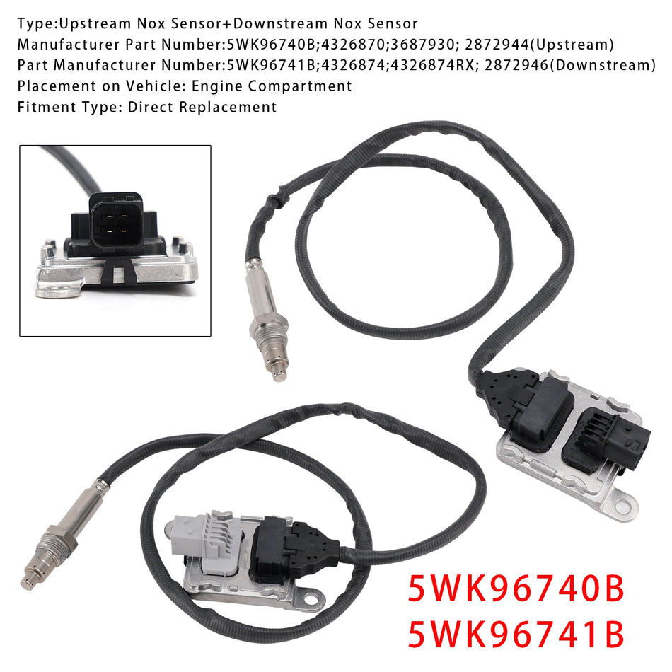 Cummins ISX DIESEL 13-18 5WK96740B 5WK96741B 4326874用Noxセンサーキット