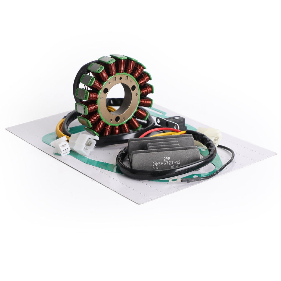 マグネトステーター+電圧整流器+ガスケット スズキ GN250 GN250E 1982-1994用