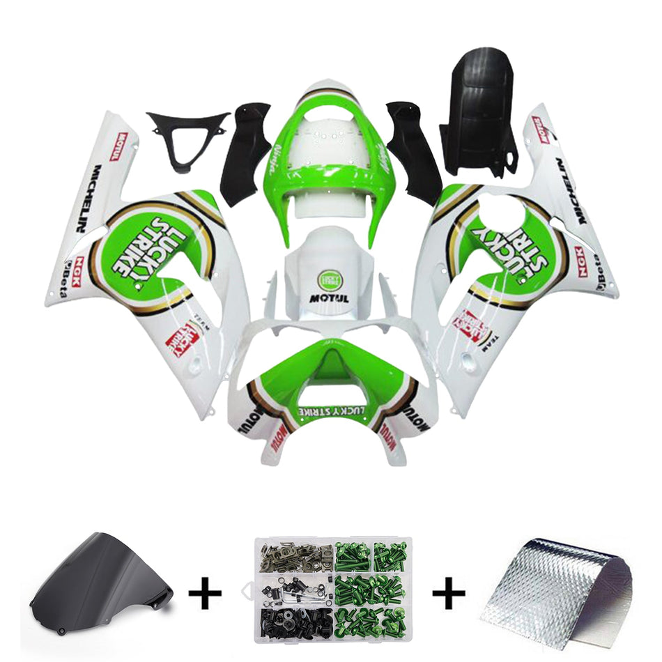 インジェクションフェアリングキット ボディワーク プラスチック ABS カワサキ ZX6R 636 2003-2004 に適合
