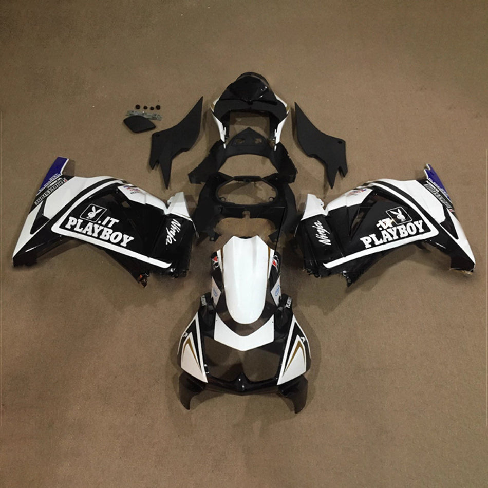 インジェクションフェアリングキット ボディワーク プラスチック ABS カワサキ EX250 Ninja250R 2008-2012 に適合