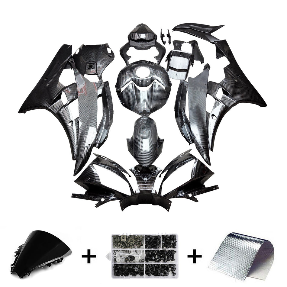 インジェクションフェアリングキット ボディワーク プラスチック ABS ヤマハ YZFR6 YZF-R6 2006-2007用