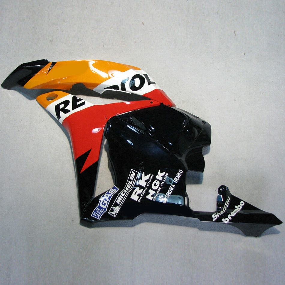 2009-2012 ホンダ CBR600 RR F5 Amotopart オレンジ ブラック ABS フェアリング ボディワーク キット #21