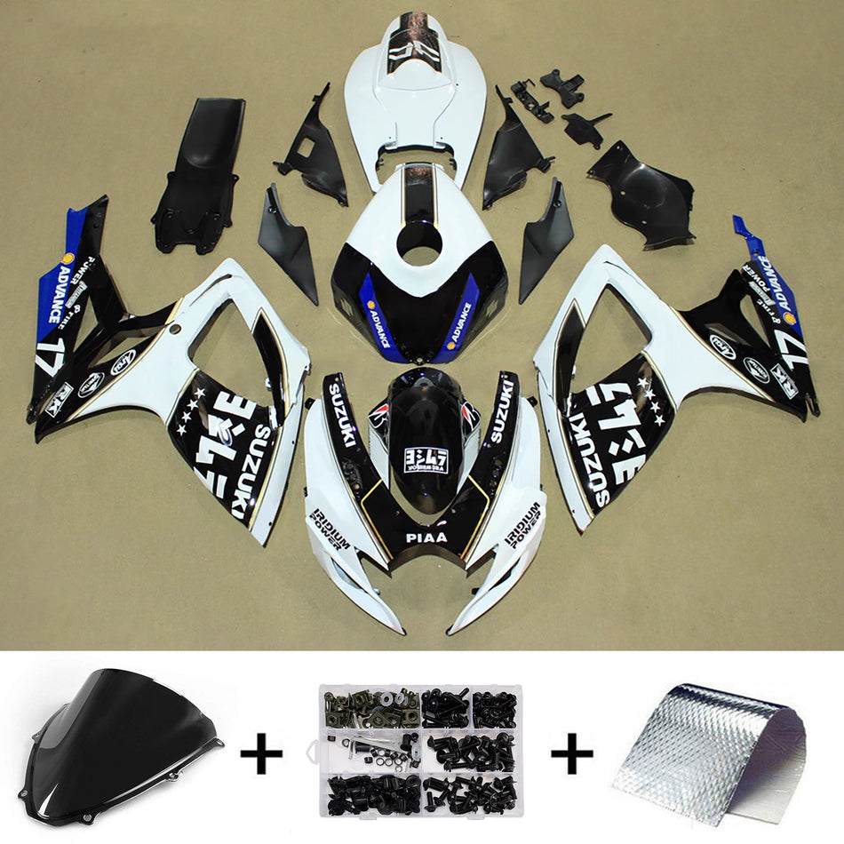 スズキ GSXR 600/750 2006-2007 K6 用 インジェクションフェアリングキット ボディワーク プラスチック ABS