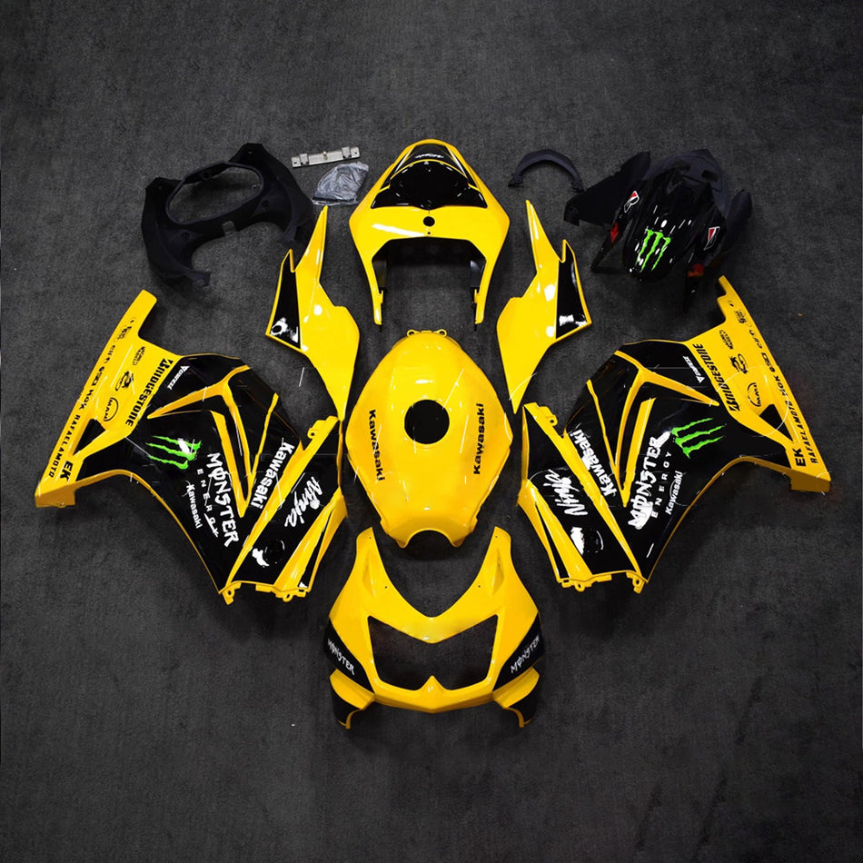 インジェクションフェアリングキット ボディワーク プラスチック ABS カワサキ EX250 Ninja250R 2008-2012 に適合