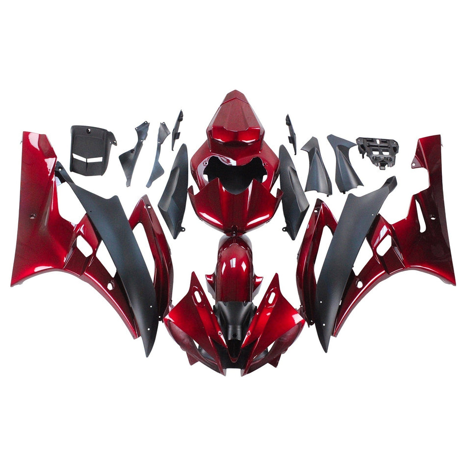 2006-2007 ヤマハ YZF 600 R6 Amotopart インジェクションフェアリングキット ボディワーク プラスチック ABS #108