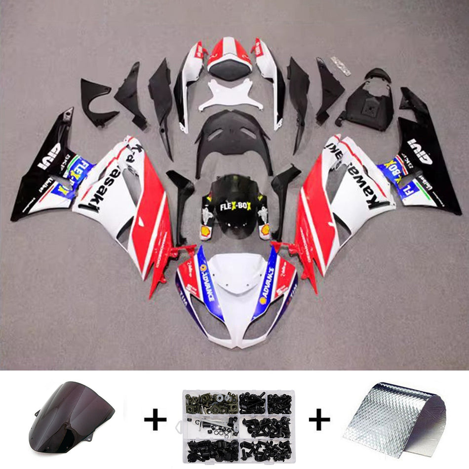 インジェクションフェアリングキット ボディワーク プラスチック ABS カワサキ ZX6R 636 2009-2012 に適合