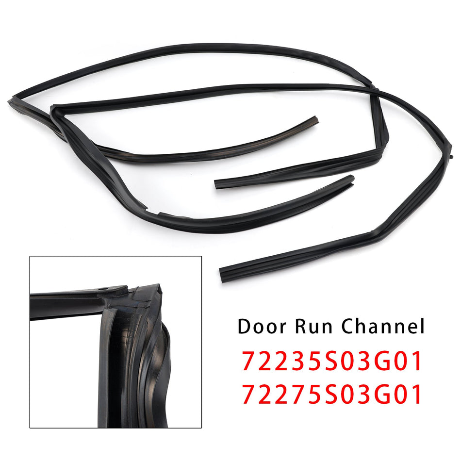 1996-2000 ホンダ シビック EK4 EK9 2D 3D 2PCS フロントドア ガラスランチャンネル