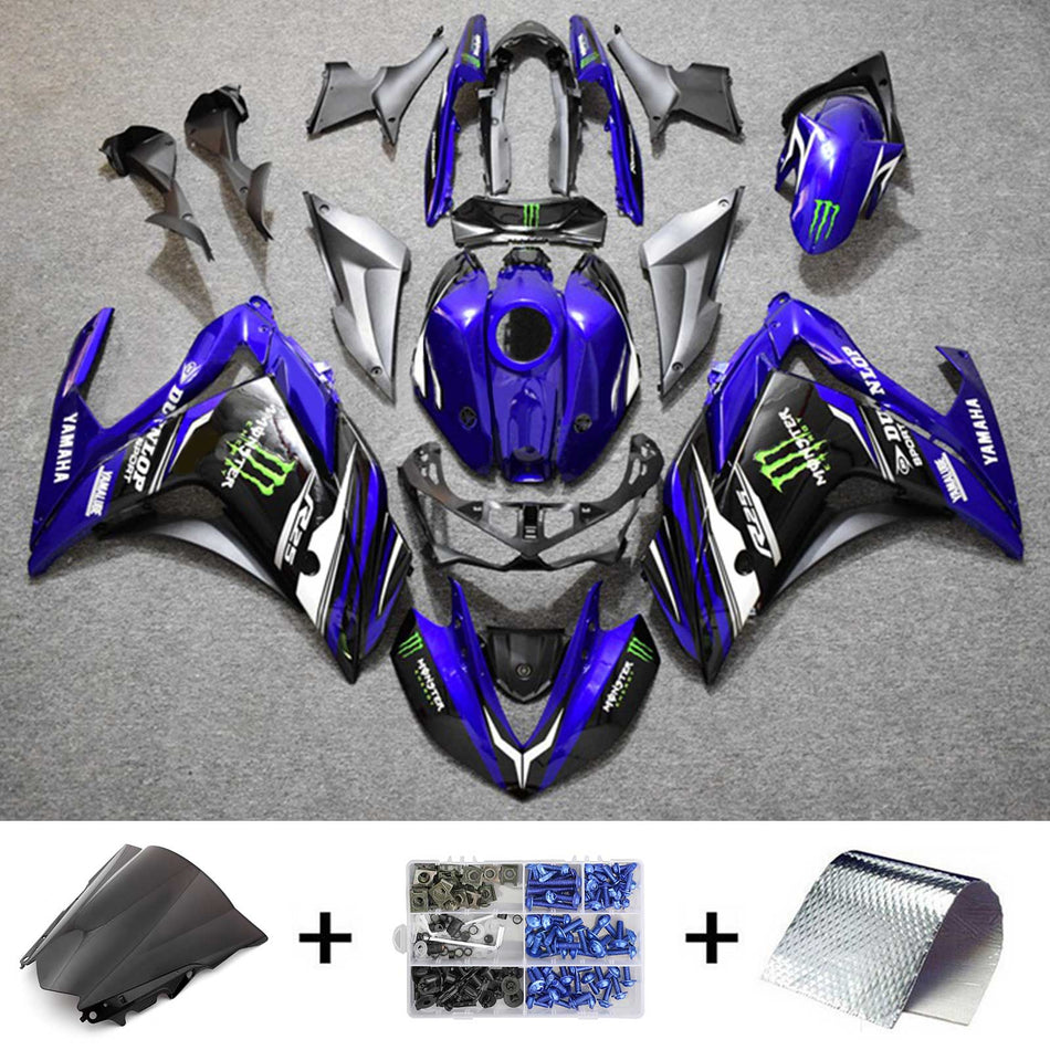 2014-2018 ヤマハ YZF-R3 2015-2017 R25 Amotopart インジェクションフェアリングキット ボディワーク ABS #108