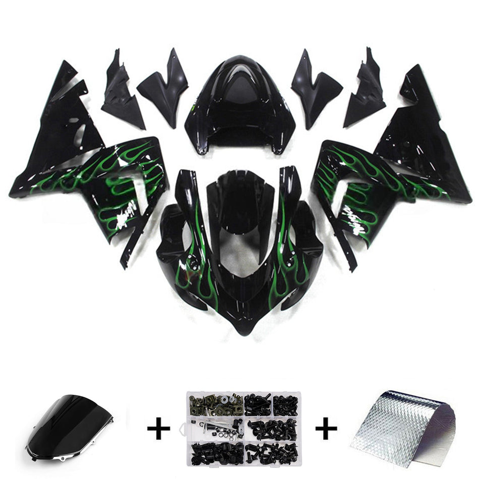 インジェクションフェアリングキット ボディワーク プラスチック ABS カワサキ ZX10R 2004-2005 に適合