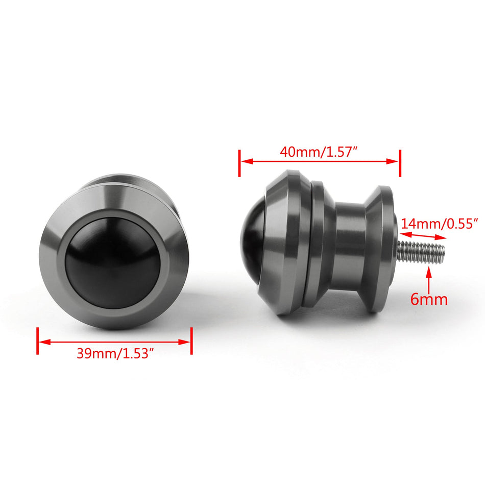 ペア 6mm スイングアーム スライダー スプール ヤマハ MT01 MT09 YZF-R3 R1 MAX 530 チタン用