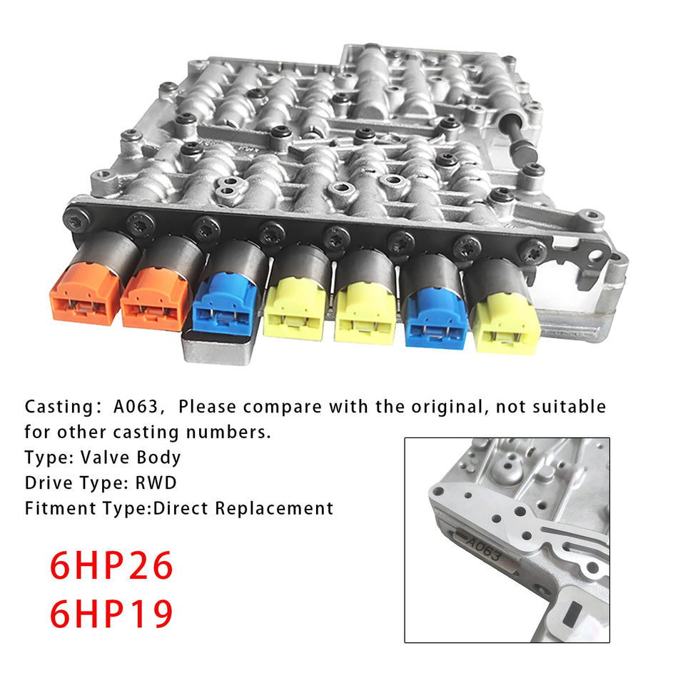6HP26 6HP19 バルブボディ #A063 BMW AUDI VW Jaguar Hyundai Lincoln 545i 760i用