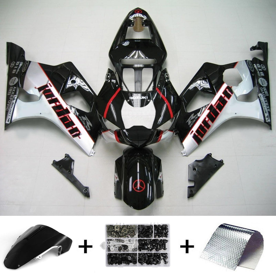 2003-2004 スズキ GSXR1000 K3 Amotopart インジェクションフェアリングキット ボディワーク プラスチック ABS #124