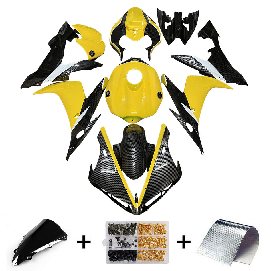 インジェクションフェアリングキット ボディワーク プラスチック ABS ヤマハ YZFR1 YZF-R1 2004-2006用