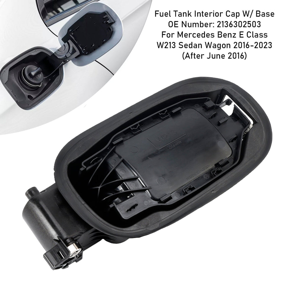 2016-2023 メルセデス Eクラス W213 燃料タンク インテリアキャップ ベース付き 2136302503