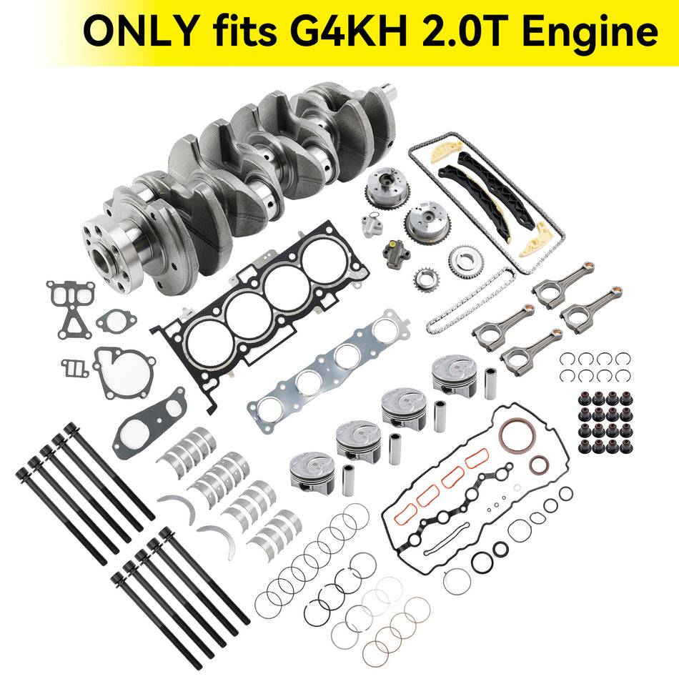 2014–2020 ヒュンダイ クレタ (GS) G4KH 2.0T エンジン リビルド キット (クランクシャフト コンロッド タイミング キット付き)