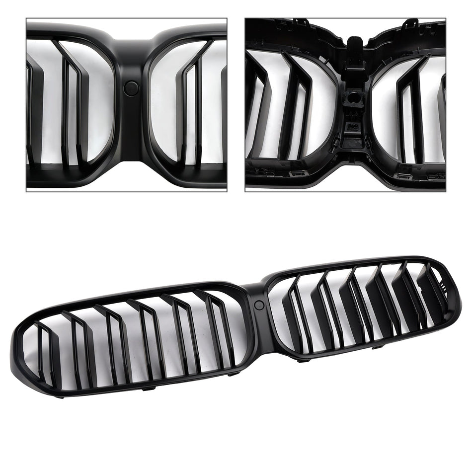 2021-2024 BMW G30 G31 LCI マットブラック デュアルスラット フロントキドニーグリル