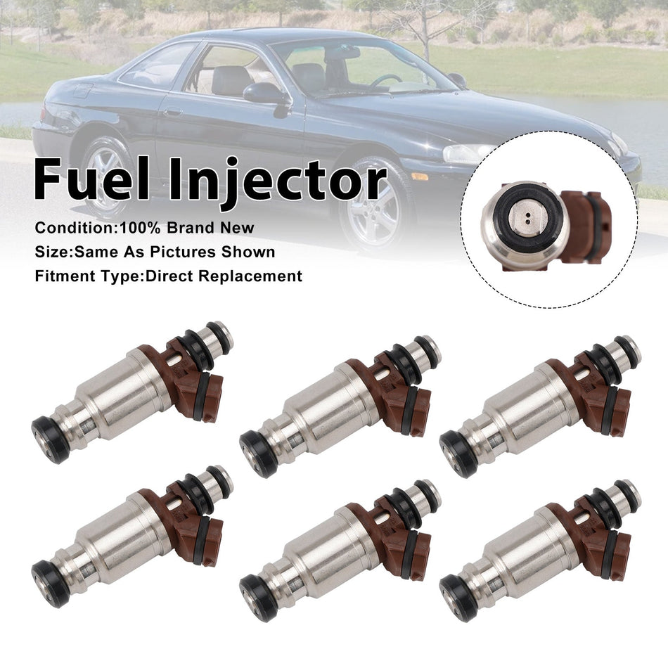 レクサス SC300 (1992-1994) および GS300 (1993-1994) 用燃料インジェクター 6個セット 23250-46030