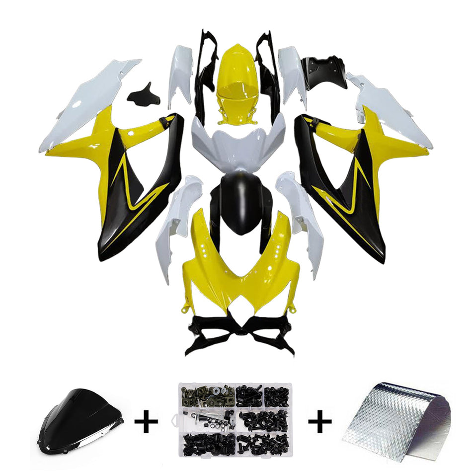 スズキ GSXR 600/750 2008-2010 K8 用 インジェクションフェアリングキット ボディワーク プラスチック ABS