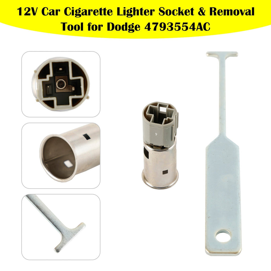 ダッジ用 12V 車用シガレットライターソケットと取り外しツール 4793554AC