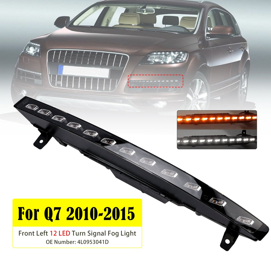 2010-2015 アウディ スポーツバージョン Q7 フロント左 12 LED ターンシグナル フォグランプ 4L0953041D