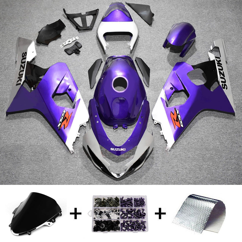 インジェクションフェアリングキット ボディワーク プラスチック ABS スズキ GSXR 600/750 2004-2005 K4用