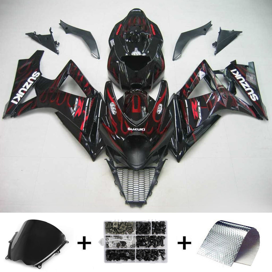 2007-2008 スズキ GSXR1000 K7 Amotopart インジェクションフェアリングキット ボディワーク プラスチック ABS #116