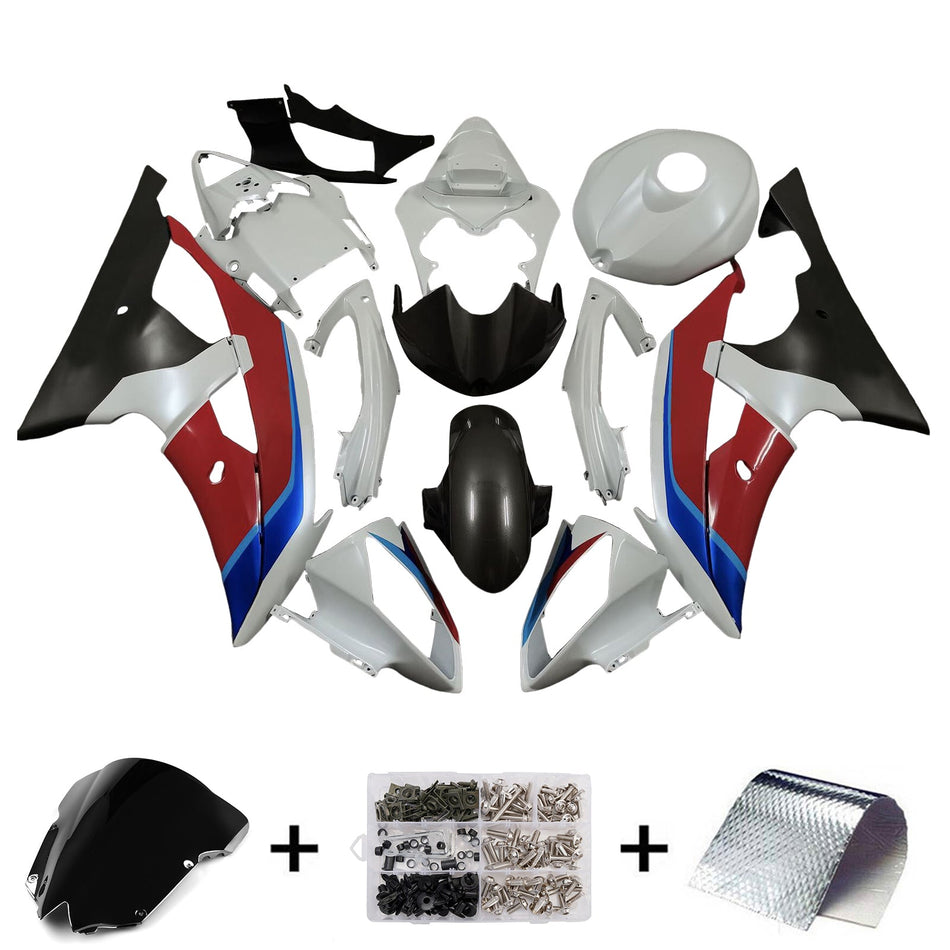 インジェクションフェアリングキット ボディワーク プラスチック ABS ヤマハ YZFR6 YZF-R6 2008-2016用