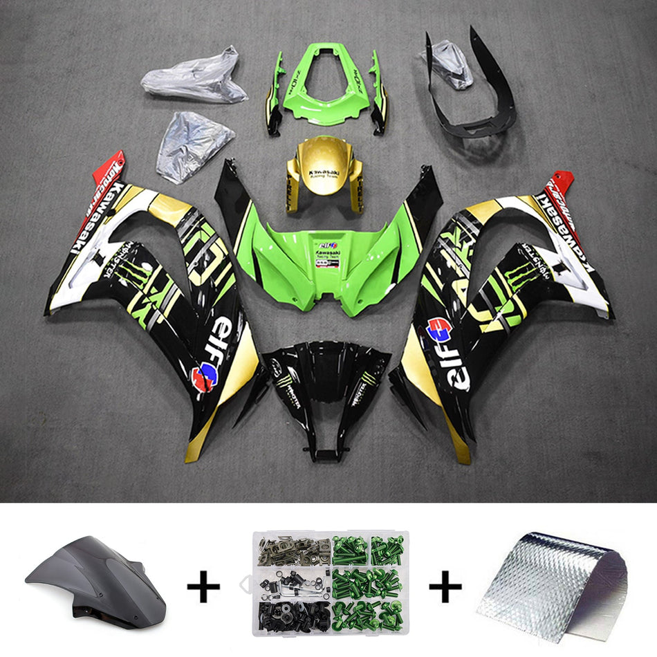 インジェクションフェアリングキット ボディワーク プラスチック ABS カワサキ ZX10R 2011-2015 に適合