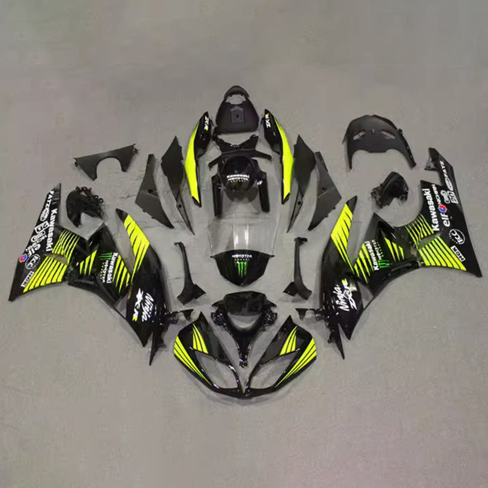 インジェクションフェアリングキット ボディワーク プラスチック ABS カワサキ ZX6R 636 2009-2012 に適合
