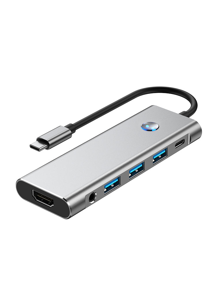 9 in 1 TYPE-C+USB3.0 USB2.0 HDMI SD/TF PD100W オーディオデータインターフェースハブアダプター