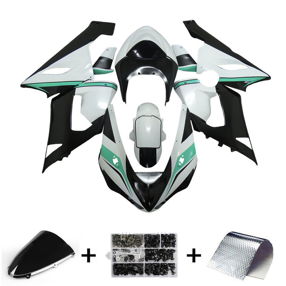 インジェクションフェアリングキット ボディワーク プラスチック ABS カワサキ ZX6R 636 2005-2006 に適合