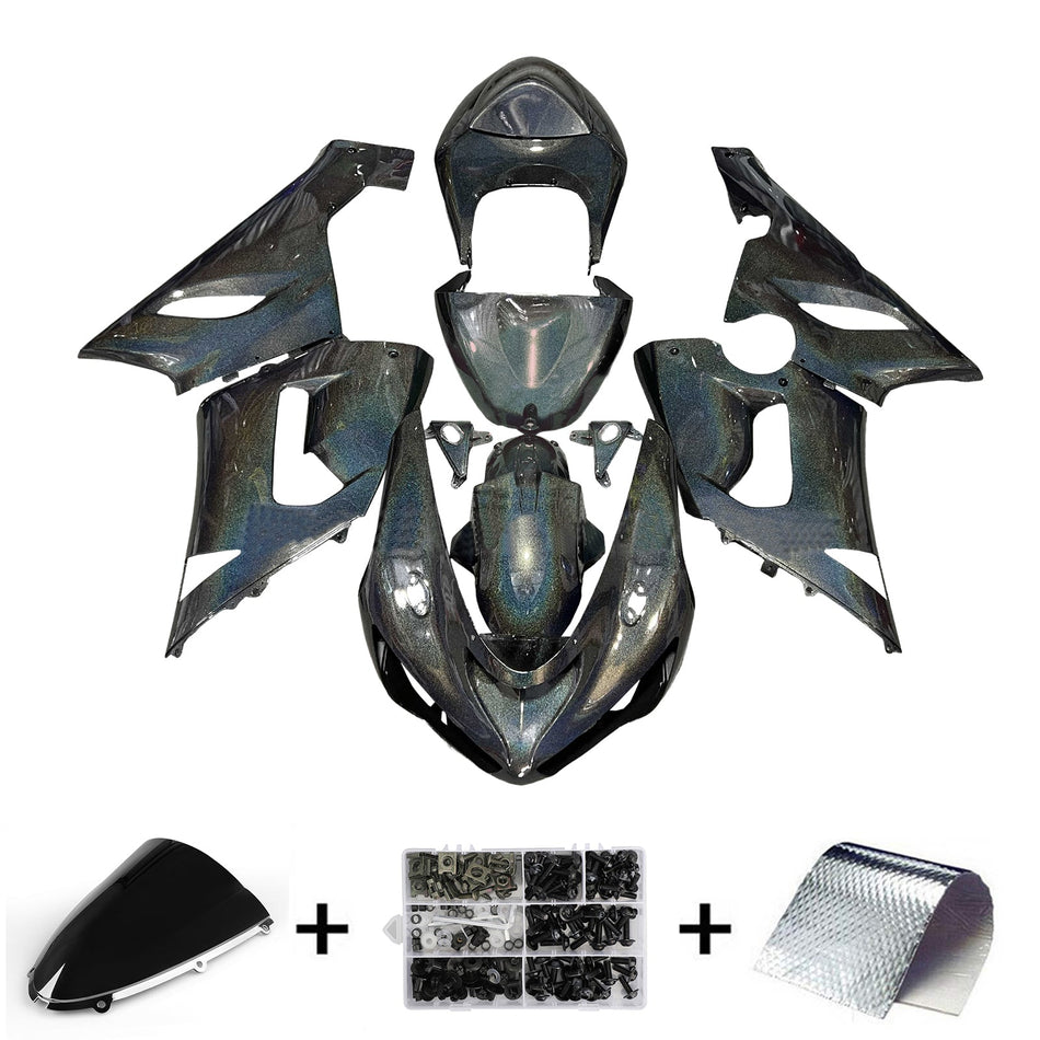 インジェクションフェアリングキット ボディワーク プラスチック ABS カワサキ ZX6R 636 2005-2006 に適合