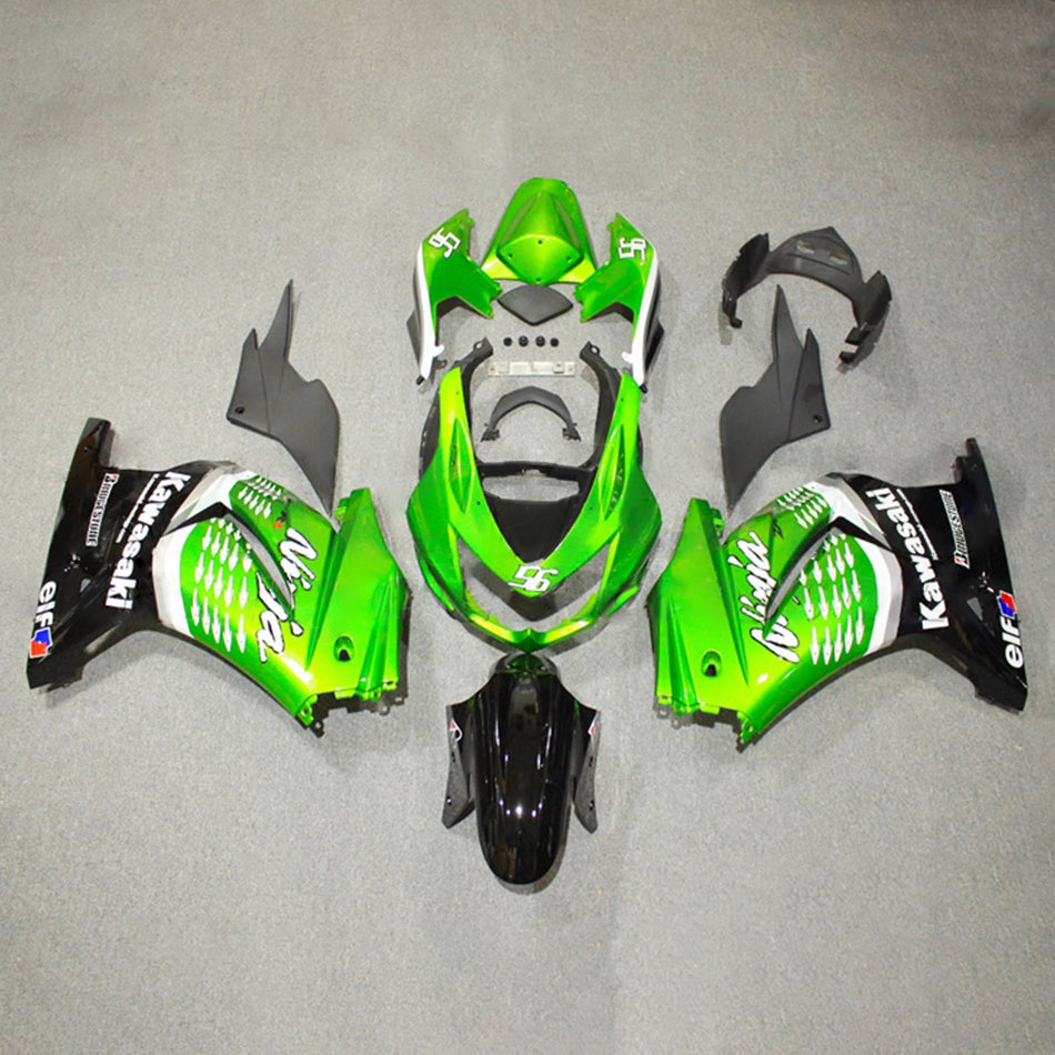 インジェクションフェアリングキット ボディワーク プラスチック ABS カワサキ EX250 Ninja250R 2008-2012 に適合
