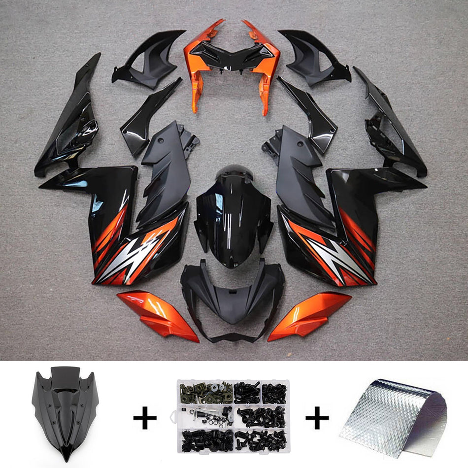 インジェクションフェアリングキット ボディワーク プラスチック ABS カワサキ Z250 Z300 2015-2016 に適合