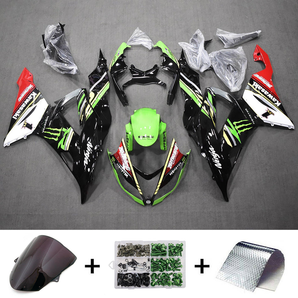 インジェクションフェアリングキット ボディワーク プラスチック ABS カワサキ ZX6R 636 2013-2018 に適合
