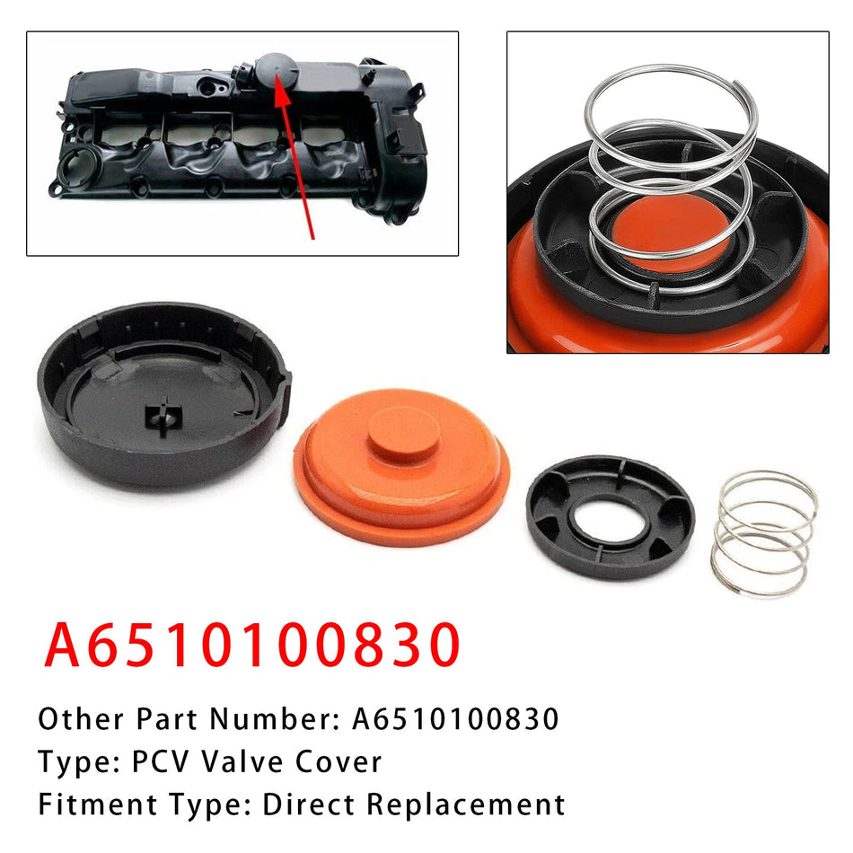 A6510100830 メルセデス W204 ML 2.2L クラス用 PCV バルブカバー