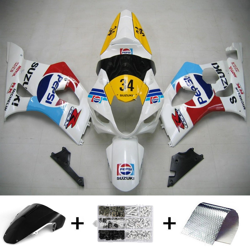 2003-2004 スズキ GSXR1000 K3 Amotopart インジェクションフェアリングキット ボディワーク プラスチック ABS #103