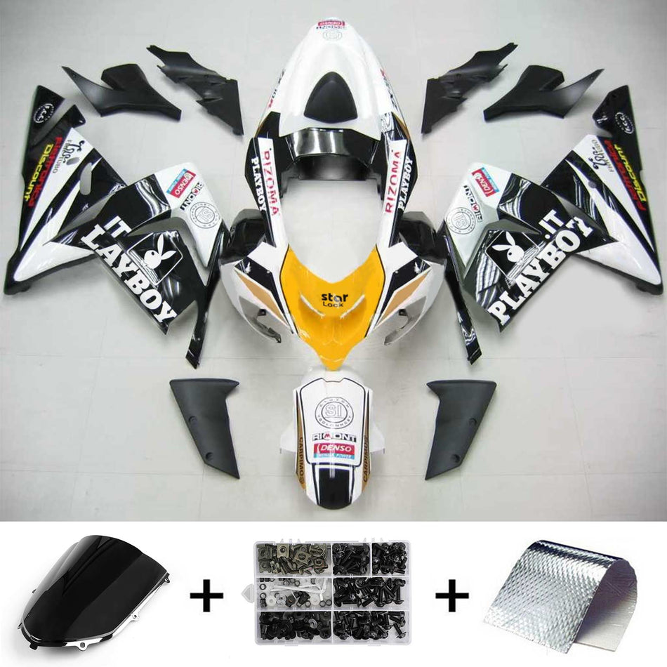 2004-2005 カワサキ ZX10R Amotopart インジェクションフェアリングキット ボディワーク プラスチック ABS #104