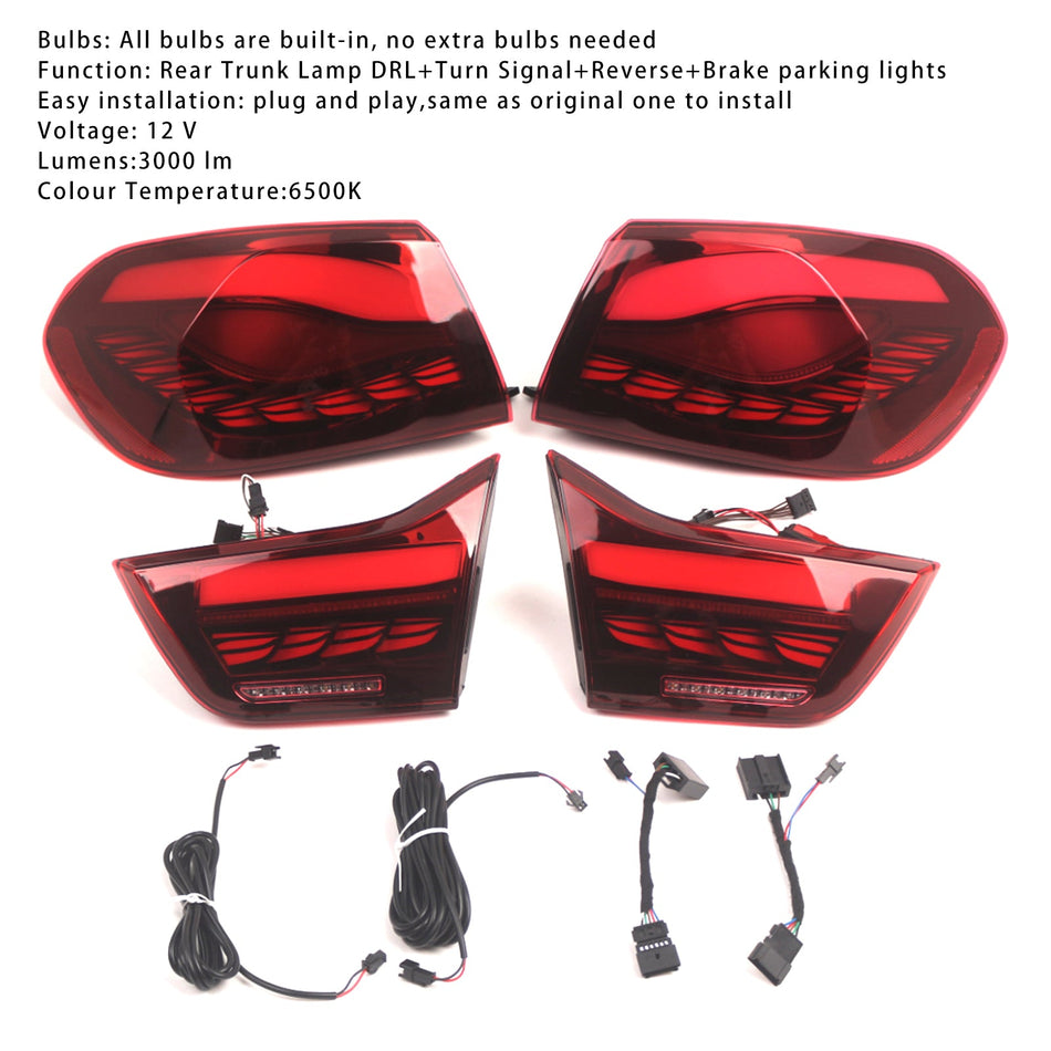 BMW 4 M4 GTS F32 F33 F82 F36 F83用 L&amp;R レッド LED テールライト リアランプアセンブリ
