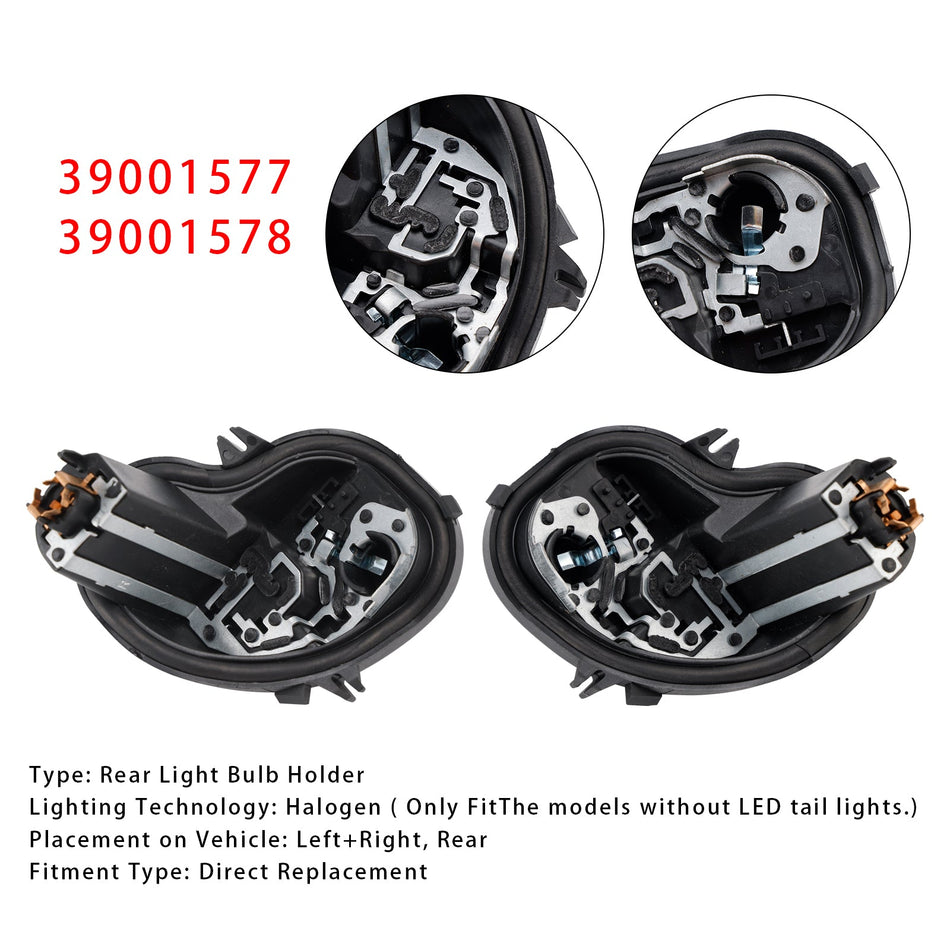 2016-2023 VAUXHALL ASTRA K 5ドア ハッチバック 左+右リアライトバルブホルダー 39001577 39001578